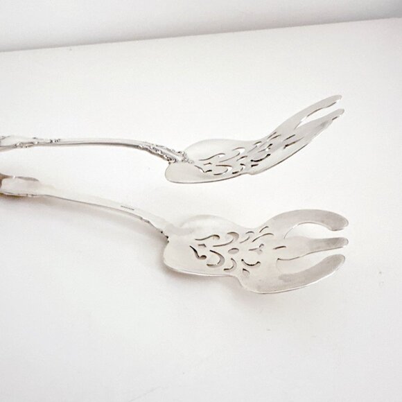 GORHAM STERLING SILVER ASPARAGUS TONGS 9" LONG CHANTILLY NO MONOGRAM - Picture 11 of 13